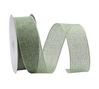 GOIYZTTR 10M Wired Burlap Ribbon Green 4 cm Wide Jute Ribbon Gift Wrapping Hessian Ribbons for DIY Crafts Gift Packaging and Decoration