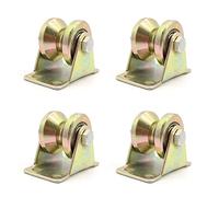 GOIYZTTR 4 pcs V-Groove Wheel Heavy Duty Rigid Caster Sliding Gate Track Roller with Bracket Suitable for Rail Wheels for Inverted Rails and Rolling Gates