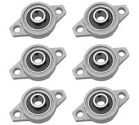 GOIYZTTR 6 Pcs Self Aligning Pillow Block, Bore 10mm Pillow Block Flange Bearing Shaft KFL000 Inner Ball Mounted Pillow Block for KFL Series Conveyor Systems