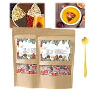 Goji Berry Cuscuta Health Tea, Wolfberry Cuscuta Health Tea, Chinese Liver Care Tea, Men’S Essentials Five Flavors Goji Berry Tea Individual Tea Bag (2 Box)