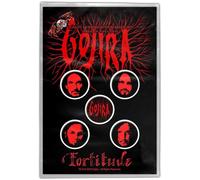 Gojira Fortitude Badge Set (Pack of 5) (One Size) (Red/Black)