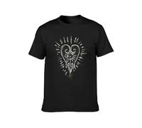 Gojira Fortitude Heart Black Men T-Shirt Graphic Printed Top Unisex Tee T-Shirt Black 3XL