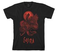 Gojira Men's Serpent Moon Cotton T-Shirt in Black | Size: Large Gojira Black L