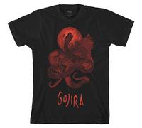 Gojira T Shirt Serpent Moon Band Logo Official Mens Black L