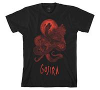 Gojira T Shirt Serpent Moon Band Logo Official Mens Black M