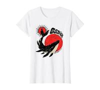 Gojira Whale Sun Moon T-Shirt, Women, White, Large