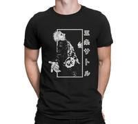 Gojo-Satoru-Goes-Crazy-Essential-Men-Tshirt-Jujutsu-Kaisen-Japanese-Manga-Yuji-Sukuna-Crewneck-Tops-Fabric Black