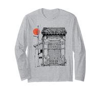 Goju Ryu Karate Dojo Okinawa Japan Illustration Long Sleeve T-Shirt