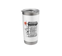 Goju Ryu Karate Dojo Okinawa Japan Illustration Stainless Steel Insulated Tumbler