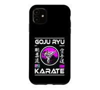 Goju-Ryu Karate Retro Design with Karateka and Kanji Case for iPhone 11