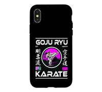 Goju-Ryu Karate Retro Design with Karateka and Kanji Case for iPhone X/XS