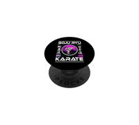 Goju-Ryu Karate Retro Design with Karateka and Kanji PopSockets Adhesive PopGrip
