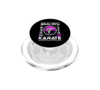 Goju-Ryu Karate Retro Design with Karateka and Kanji PopSockets PopGrip for MagSafe