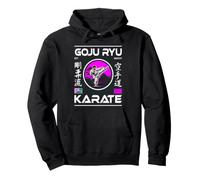 Goju-Ryu Karate Retro Design with Karateka and Kanji Pullover Hoodie