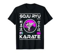 Goju-Ryu Karate Retro Design with Karateka and Kanji T-Shirt
