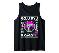Goju-Ryu Karate Retro Design with Karateka and Kanji Tank Top