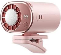 Gokame 2026 Car Clip on Air Conditioner Fan with LED Display - 360° Rotation, 199 Speeds Adjustable, USB Rechargeable Personal Cooling Fan, 16℃ Semi-Cooling Wide Clamp Detachable (Pink)