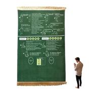 Gokame Bilingual Guided Muslim Prayer Mat with Direction Finder, Interactive Guided Muslim Prayer Mat, Thick Padded PrayerRug Non-Slip Base, Educational Salah PrayerMat for Home Travel Mosque (Green)