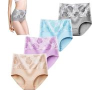 Gokame Bloomypink High Waist Incontinence Panties,Womens Tummy Control Leakproof High Waist Leak Proof Panties, Womens Leakproof Panties High Waist for Incontinence (2XL, Set A)