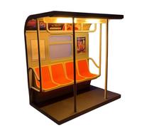 Gokame NYC Subway Train Lamp - Includes 3 Interchangeable Posters, 3D Printed Vintage New York Subway Train Night Light with Hidden Power Button, Cozy Ambient Glow for Home & Office Decor Gift (1pcs)