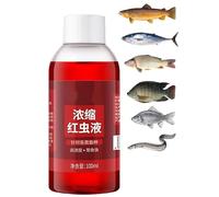 Gokame Red Worm Scent Fish Attractants for Baits,Strong Fish Attractant Concentrated Red Worms Liquid Fish Bait Additive,Fish Attraction Enhancer, Fish Attractant, for Trout/Cod/Bass (1)