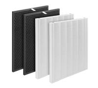 GoKBNY 116130 Replacement Filter H Compatible with Winix 5500-2 Purifier and Models AM80, 2-Set Include 2×Filters + 2×Activated Carbon Filters