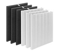 GoKBNY 116130 True HEPA Replacement Filter H Compatible with Winix 5500-2 Purifier and Models AM80, 3-Set Include 3×True HEPA Filters + 3×Activated Carbon Filters