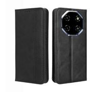 GOKEN Case for Blackview Shark 6 - Premium Synthetic Leather Wallet, Silicone Interior, Magnetic Flip with Card Holder, Foldable Kickstand, Full Protection -Black