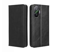 GOKEN Case for Xiaomi Poco F7 - Premium Synthetic Leather Wallet, Silicone Interior, Magnetic Flip with Card Holder, Foldable Kickstand, Full Protection -Black