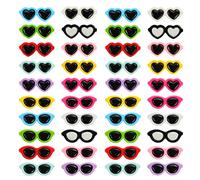 GOKEPO 40Pcs Resin Mini Sunglasses Bead Colorful Flat Back Cartoon Crafts Accessories for DIY Summer Beach Supplies Scrapbook Embellishment Phone Case Nail Art Hairpin Charms Pendant