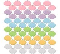 GOKEPO 60 PCS 3D Cloud Charm Pendant Cartoon Cloud Accessories for Jewelry Making Flat back Colorful Bead Cute Resin Crafts Supplies for DIY Earrings Necklace Bracelets Keychain Hairpin Ornaments