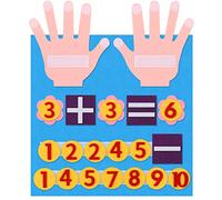 GOKEPO Felt Board Finger Numbers Counting Toy Toddler Early Educational Enlightenment Learning School Supplies Kindergarten Children Preschool Addition Subtraction Manipulatives Math Teaching Aids