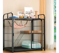 GOKEUEKDY Cat Cage Indoor, DIY Cat Enclosures, Metal Cat Playpen，Detachable Metal Wire Crate Kennel for Small Animal
