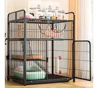 GOKEUEKDY Cat Cage Indoor, DIY Cat Enclosures, Metal Cat Playpen，Detachable Metal Wire Crate Kennel for Small Animal