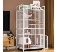GOKEUEKDY Cat Cage Indoor, DIY Cat Enclosures, Metal Cat Playpen，Detachable Metal Wire Crate Kennel for Small Animal