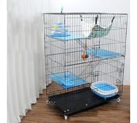 GOKEUEKDY Cat Cage，Large Cat Playpen, Durable and Pliable cat Cage Box Crate Kennel，Crate Large Indoor ＆ Outdoor Exercise Place for Small Animal