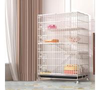 GOKEUEKDY Cat Cages Indoor, DIY Metal Wire Cat Crate Playpen House Kennel Condo Villa with Cat Litter Box，Cat Cage Enclosures,Pet Cage