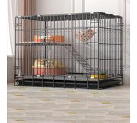 GOKEUEKDY Cat Cages Indoor, DIY Metal Wire Cat Crate Playpen House Kennel Condo Villa with Cat Litter Box，Cat Cage Enclosures,Pet Cage