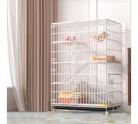 GOKEUEKDY Cat Cages Indoor, DIY Metal Wire Cat Crate Playpen House Kennel Condo Villa with Cat Litter Box，Cat Cage Enclosures,Pet Cage