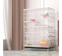 GOKEUEKDY Cat Cages Indoor, DIY Metal Wire Cat Crate Playpen House Kennel Condo Villa with Cat Litter Box，Cat Cage Enclosures,Pet Cage