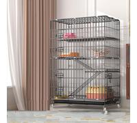GOKEUEKDY Cat Cages Indoor, DIY Metal Wire Cat Crate Playpen House Kennel Condo Villa with Cat Litter Box，Cat Cage Enclosures,Pet Cage