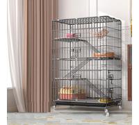 GOKEUEKDY Cat Cages Indoor, DIY Metal Wire Cat Crate Playpen House Kennel Condo Villa with Cat Litter Box，Cat Cage Enclosures,Pet Cage