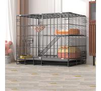 GOKEUEKDY Cat Cages Indoor, DIY Metal Wire Cat Crate Playpen House Kennel Condo Villa with Cat Litter Box，Cat Cage Enclosures,Pet Cage
