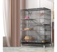 GOKEUEKDY Cat Cages Indoor, DIY Metal Wire Cat Crate Playpen House Kennel Condo Villa with Cat Litter Box，Cat Cage Enclosures,Pet Cage