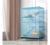 GOKEUEKDY Cat Cages Indoor, DIY Metal Wire Cat Crate Playpen House Kennel Condo Villa with Cat Litter Box，Cat Cage Enclosures,Pet Cage