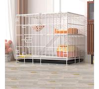 GOKEUEKDY Cat Cages Indoor, DIY Metal Wire Cat Crate Playpen House Kennel Condo Villa with Cat Litter Box，Cat Cage Enclosures,Pet Cage