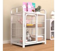 GOKEUEKDY Large Cat Cage for Indoor & Outdoor Use, Portable Cat Playpen with Lockable Door, Multi-Level Cat Enclosure & Pet Fence