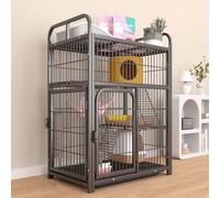 GOKEUEKDY Large Cat Cage for Indoor & Outdoor Use, Portable Cat Playpen with Lockable Door, Multi-Level Cat Enclosure & Pet Fence