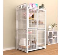 GOKEUEKDY Large Cat Cage for Indoor & Outdoor Use, Portable Cat Playpen with Lockable Door, Multi-Level Cat Enclosure & Pet Fence
