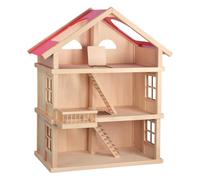Goki 3 Floor Wooden Dollhouse Pretend Playset - Age 3+